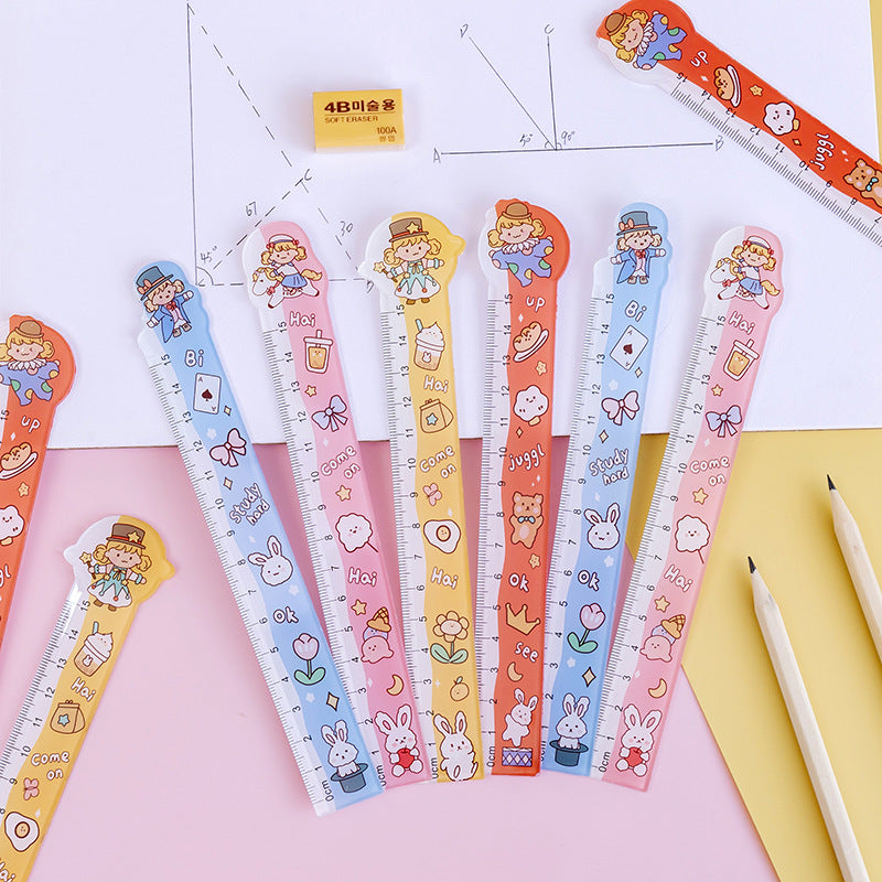 Wholesale Cute Semi Transparent Plastic Rulers